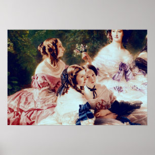 Póster La emperatriz Eugenie y sus damas en espera