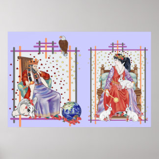 Póster La emperatriz y el emperador tarot