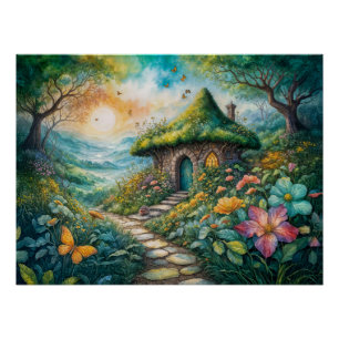 Póster La encantadora cabaña de Serene Path