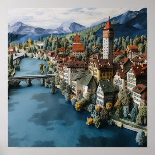 Póster La encantadora ciudad de Luzern #4