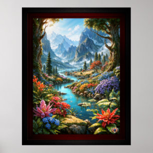 Póster La encantadora tierra de Kalakoff AI Art de Xzendo