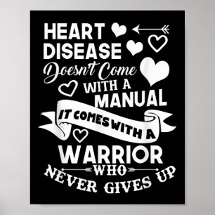 Póster La Enfermedad Cardíaca No Incluye Un Guerrero Manu
