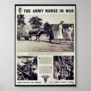 Póster La enfermera del ejército en guerra