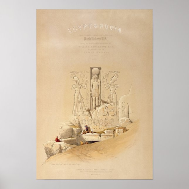 Póster La entrada al Gran Templo de Aboo (Frente)