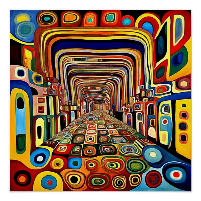 Póster La entrada al pasillo psicodélico (Anverso)