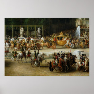 Póster La entrada de Napoleón y Marie-Louise