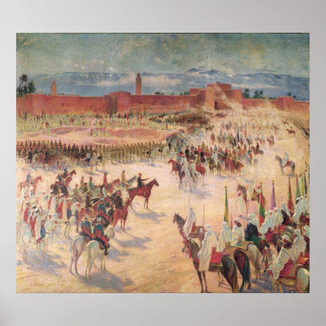 Póster La entrada del General Lyautey y del General Mangi (Frente)