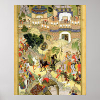 La entrada triunfante del emperador Akbar en Surat