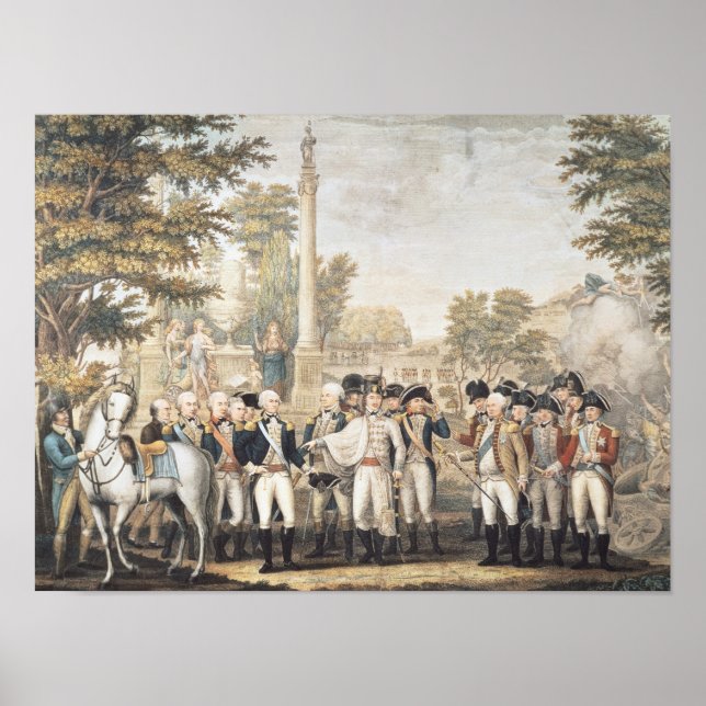 Póster La entrega de los británicos al general Washington (Frente)