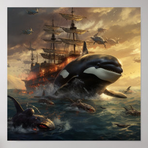 Póster La épica batalla de Orca contra la Perla Negra - A