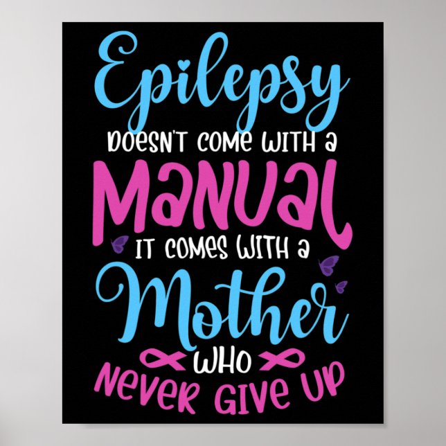 Póster la epilepsia no viene con un manual. (Frente)