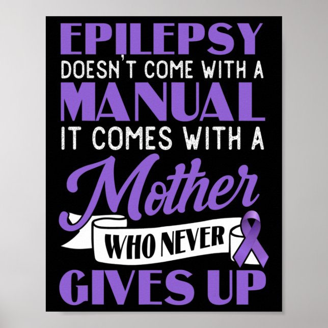 Póster La epilepsia no viene con una Epilepsia manual con (Frente)