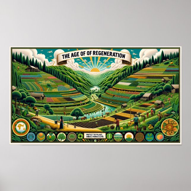 Póster "La era de la regeneración" (2) Permacultura (Frente)