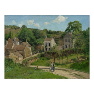 Póster La ermita de Pontoise Camille Pissarro