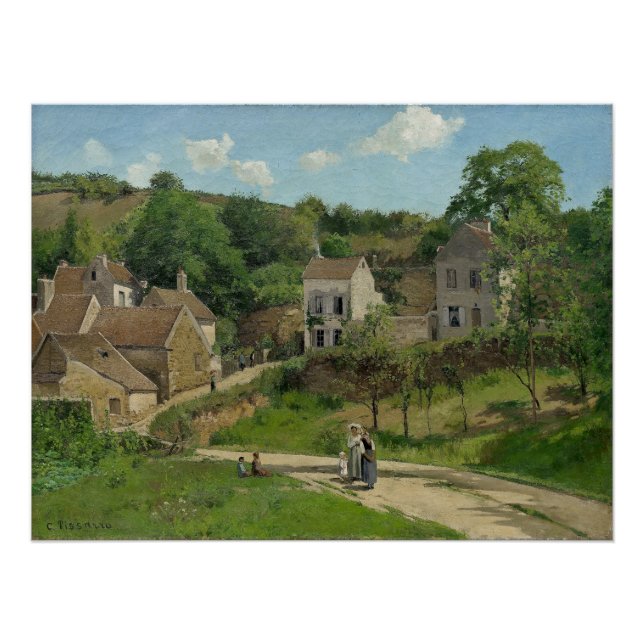 Póster La ermita de Pontoise Camille Pissarro (Anverso)