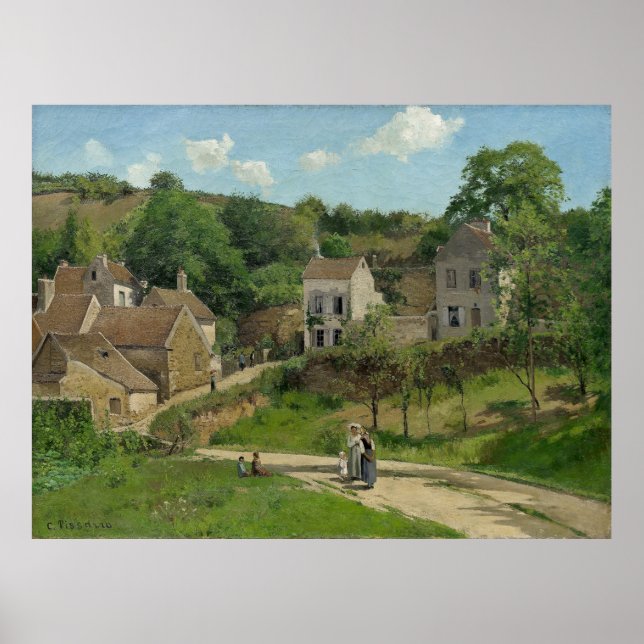 Póster La ermita de Pontoise Camille Pissarro (Frente)