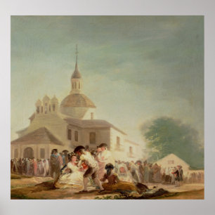 Póster La ermita de San Isidro, Madrid, 1788