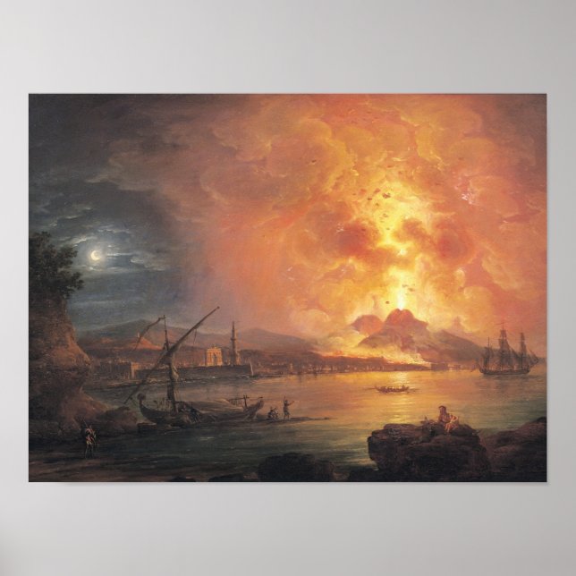 Póster La erupción del Vesubio (Frente)