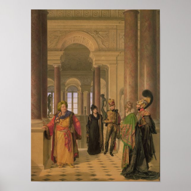 Póster La escalera principal del Louvre, 1817 (Frente)