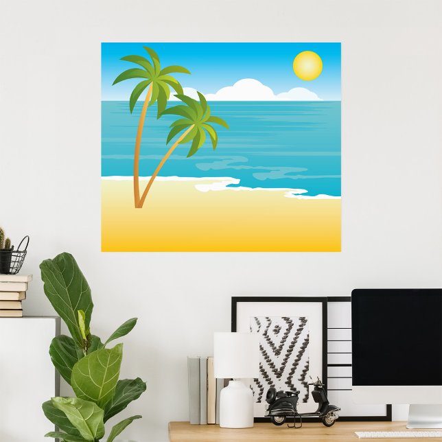 Póster La escena de Playa Palm Tree (Subido por el creador)