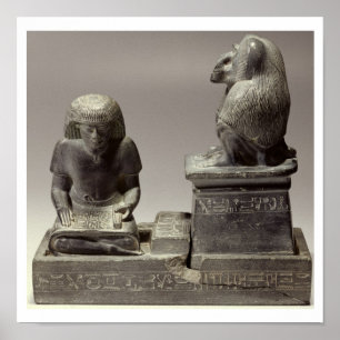 Póster La escritura real de Nebmertuf del escribano bajo