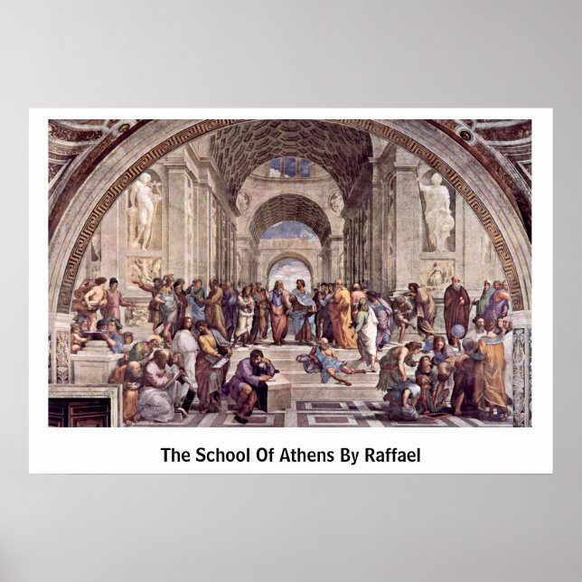 Póster La Escuela De Atenas De Raffael (Frente)