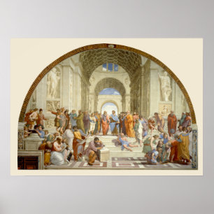 Póster La escuela de Atenas por Raffaello