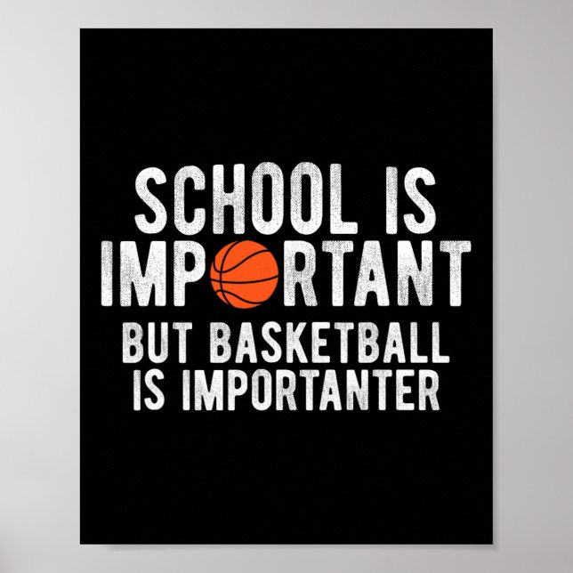 Póster La escuela de baloncesto divertida es importante (Frente)