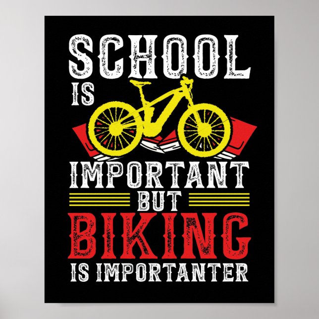 Póster La escuela de ciclismo de montaña es importante (Frente)