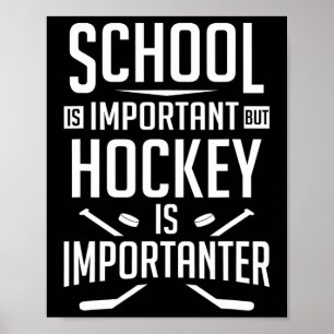 Póster La escuela de hockey divertida es importante, pero
