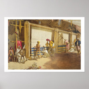 Póster La escuela de la industria, Jubbulpore, 1863 del