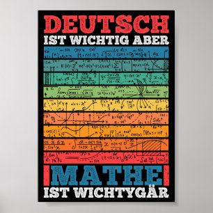 Póster La escuela es importante, pero la matemática es im