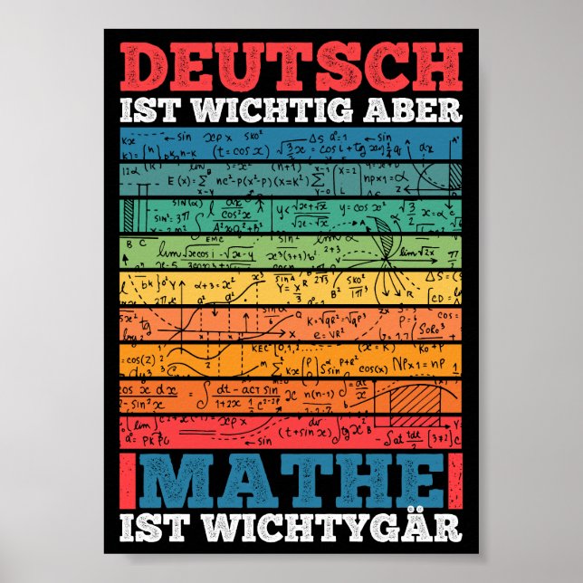 Póster La escuela es importante, pero la matemática es im (Frente)