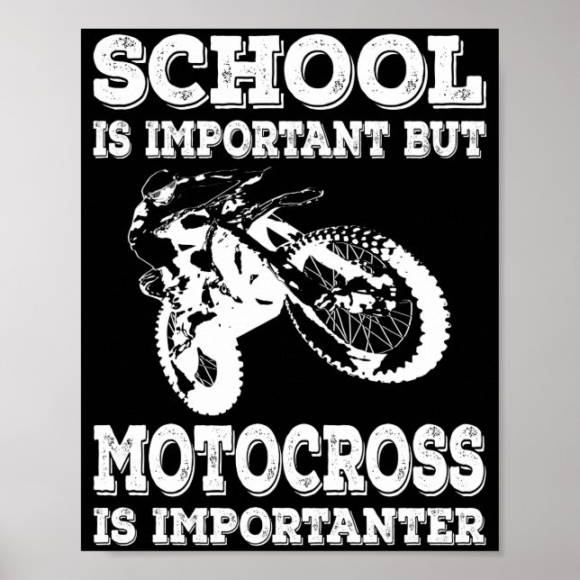 Póster La Escuela Es Importante, Pero Motocross Es Import (Frente)