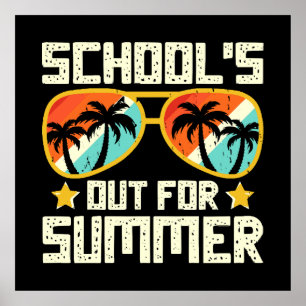 Póster La Escuela Fuera Para El Verano