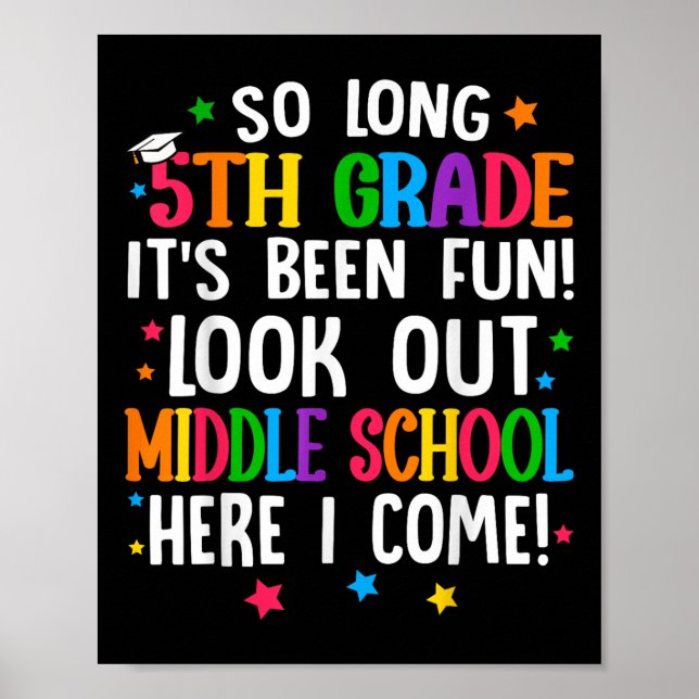 Póster La escuela secundaria de 5º grado aquí I (Frente)