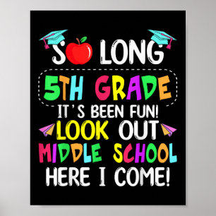 Póster La escuela secundaria de 5º grado aquí I