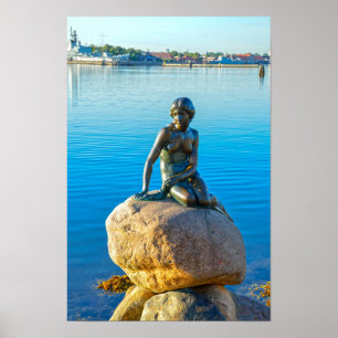 Póster La escultura de La Sirenita, Copenhague, Dinamarca