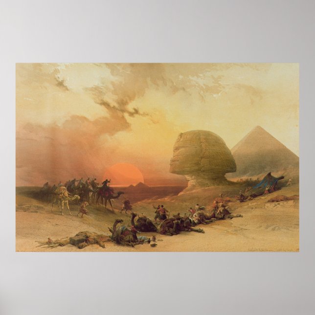 Póster La esfinge en Giza (Frente)