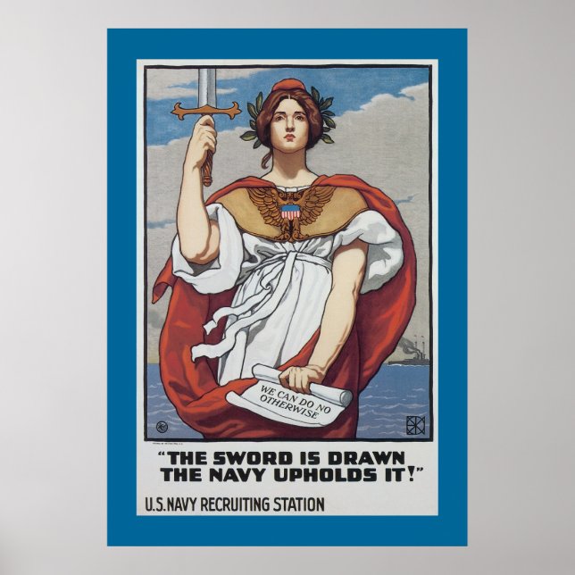 Póster La espada está dibujada, la marina la sostiene (Frente)