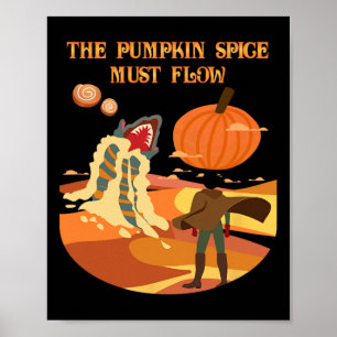 Póster La Especie De Calabaza Debe Fluir Duna De Caída Gr