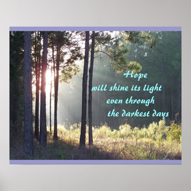 Póster La Esperanza Brillará Su Poster Ligero (Frente)