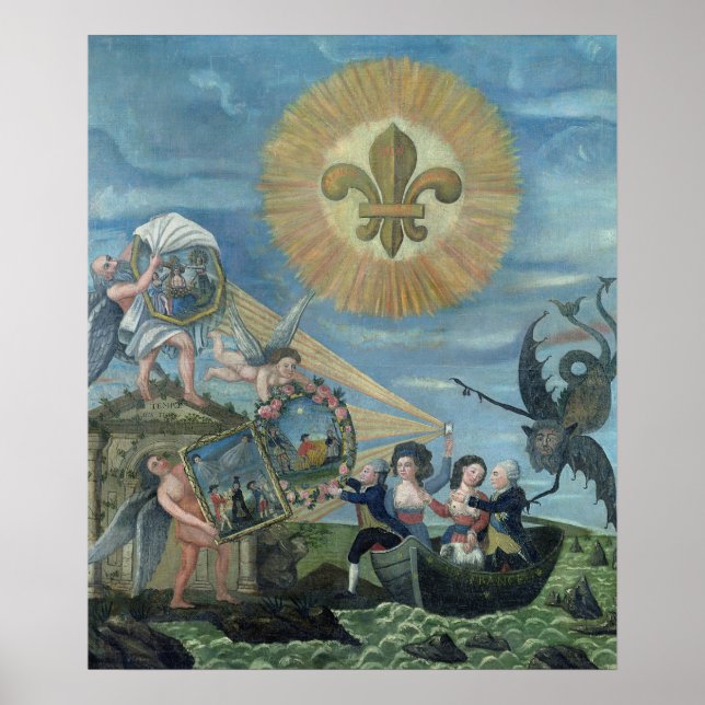 Póster La esperanza de la felicidad dedicada a la nación (Frente)