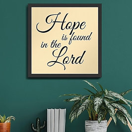 Póster La esperanza se encuentra en el Señor Poster