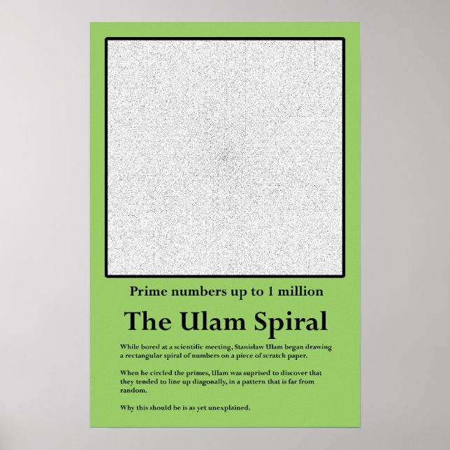 Póster La espiral del número primo de Ulam (Frente)