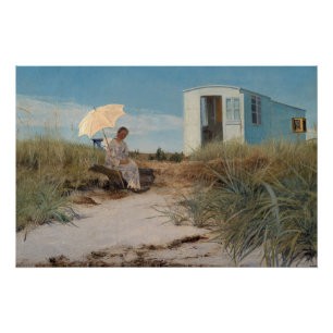 Póster La esposa del artista con la caravana familiar de 