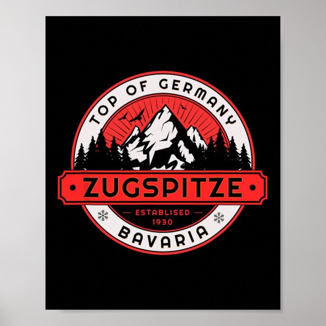 Póster La estación de esquí de Zugspitze (Frente)