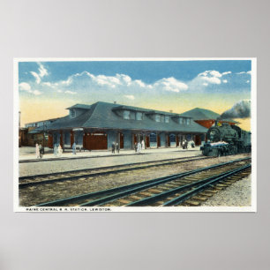 Póster La estación de ferrocarril de Maine Central