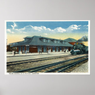 Póster La estación de ferrocarril de Maine Central