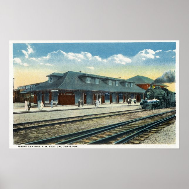 Póster La estación de ferrocarril de Maine Central (Frente)